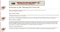 Desktop Screenshot of missingpet.net